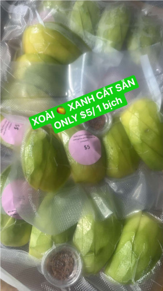 #.FRESH SLICED MANGO /XOÀI XANH GỌT SẴN (1 bịch )
