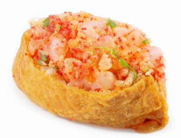 18A. Crevette Gunkan (Inari)/ Crevettes épicées, tempura