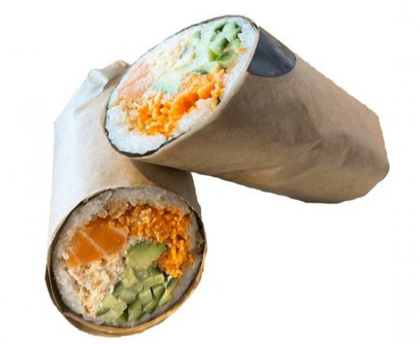 B2. Sushi Burrito Saumon et Crabe