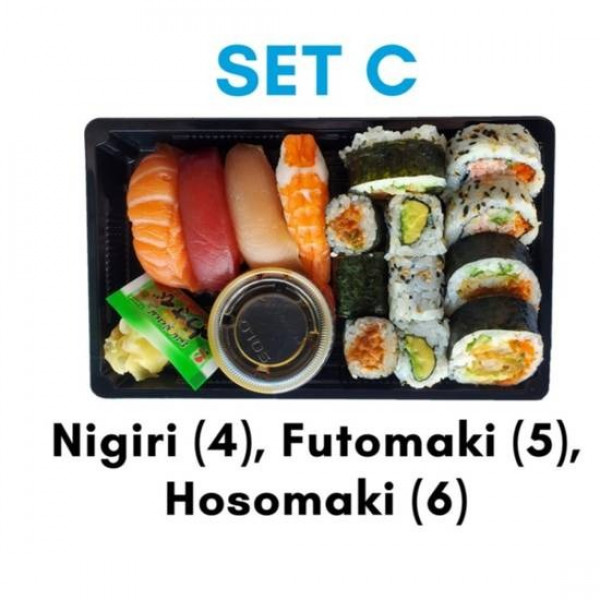 C) NIGIRI (4), FUTOMAKI (5), HOSOMAKI (6), Total: 15 mcx