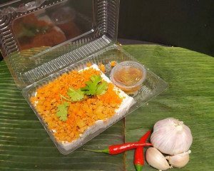 Steamed Coconut Rice Cake & Pork (Bánh Đúc Mặn)