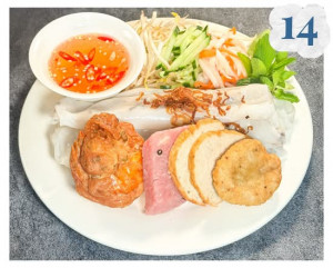 14. BÁNH CUỐN ĐẶC BIỆT (Chả Lụa, Chả Mực, Bánh Cống, Nem Chua)