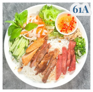 61A. BÚN THỊT NƯỚNG NEM NƯỚNG CHẠO TÔM
