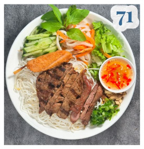 71. BÚN BÒ NƯỚNG THỊT NƯÓNG CHẠO TÔM