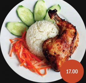 Poulet frit avec du riz