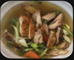 Poulet grillé et légumes