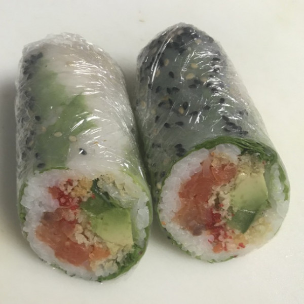 72. Maki de printemps au saumon fumé / Smoked Salmon Spring Maki