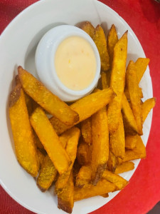 Patates douces frites/Fried sweet potatoes