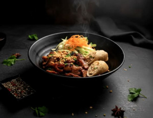 33. Bún Bò Nướng Chả Giò -  Grilled Beef Spring Roll