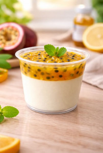 Passion fruit panna cotta / Panna cotta chanh dây