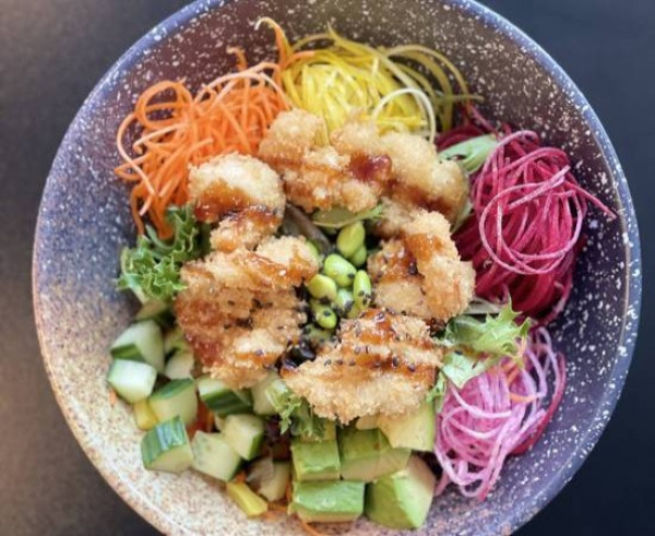 Poké bol de Crevettes Katsu