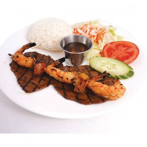 G7. Boeuf et crevettes grillés