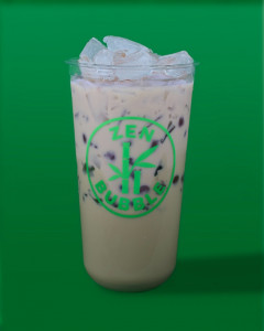 Thé au lait taro tapioca et grass jelly