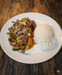 15. Bœuf ou Poulet sauté basilic