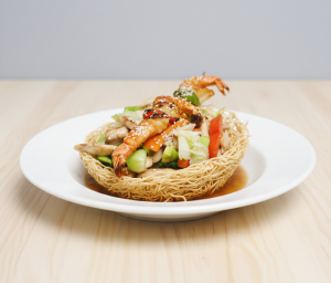 4. Duo (Poulet - Crevettes) grill (Nid d’Amour aux Nouilles frit)