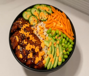 Poke Poulet basilic