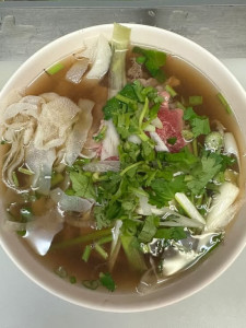 17. Rare beef and beef tripe rice noodle soup