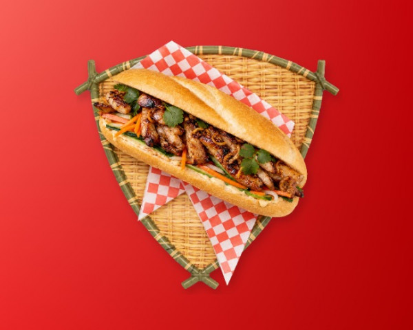 Banh mi poulet grillé